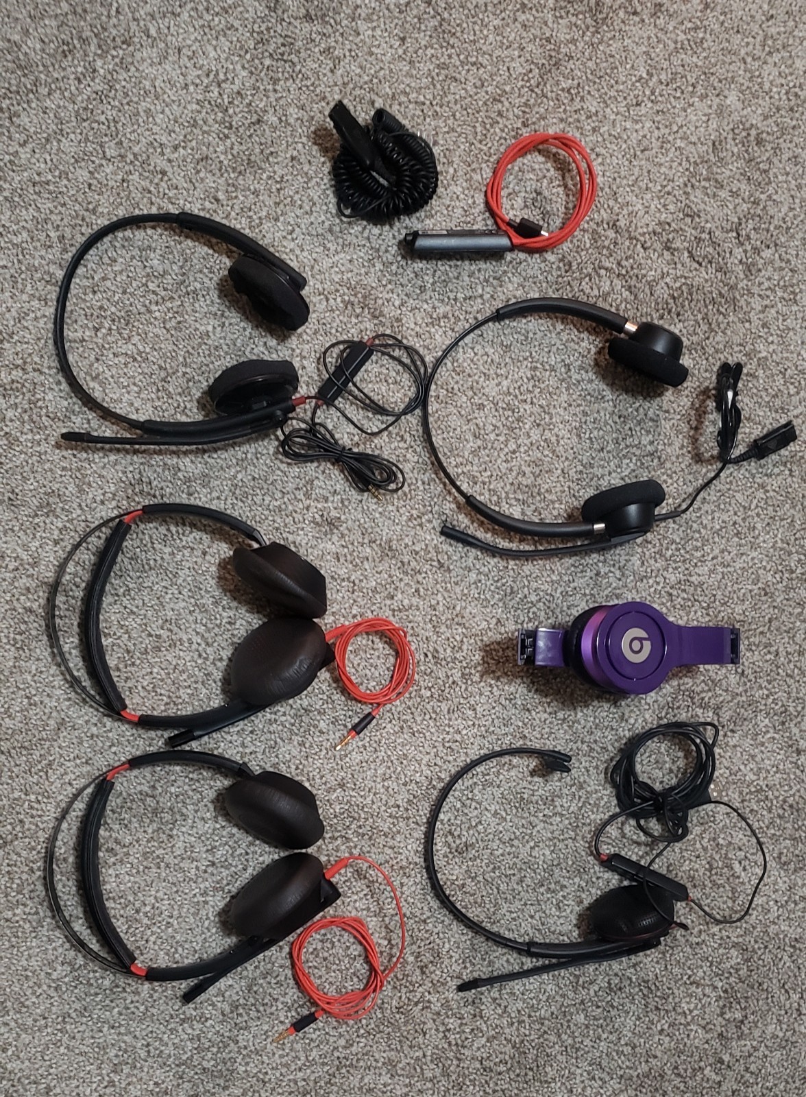 (LOT OF 5) Poly Plantronics  BW3325 Headsets (See photos)