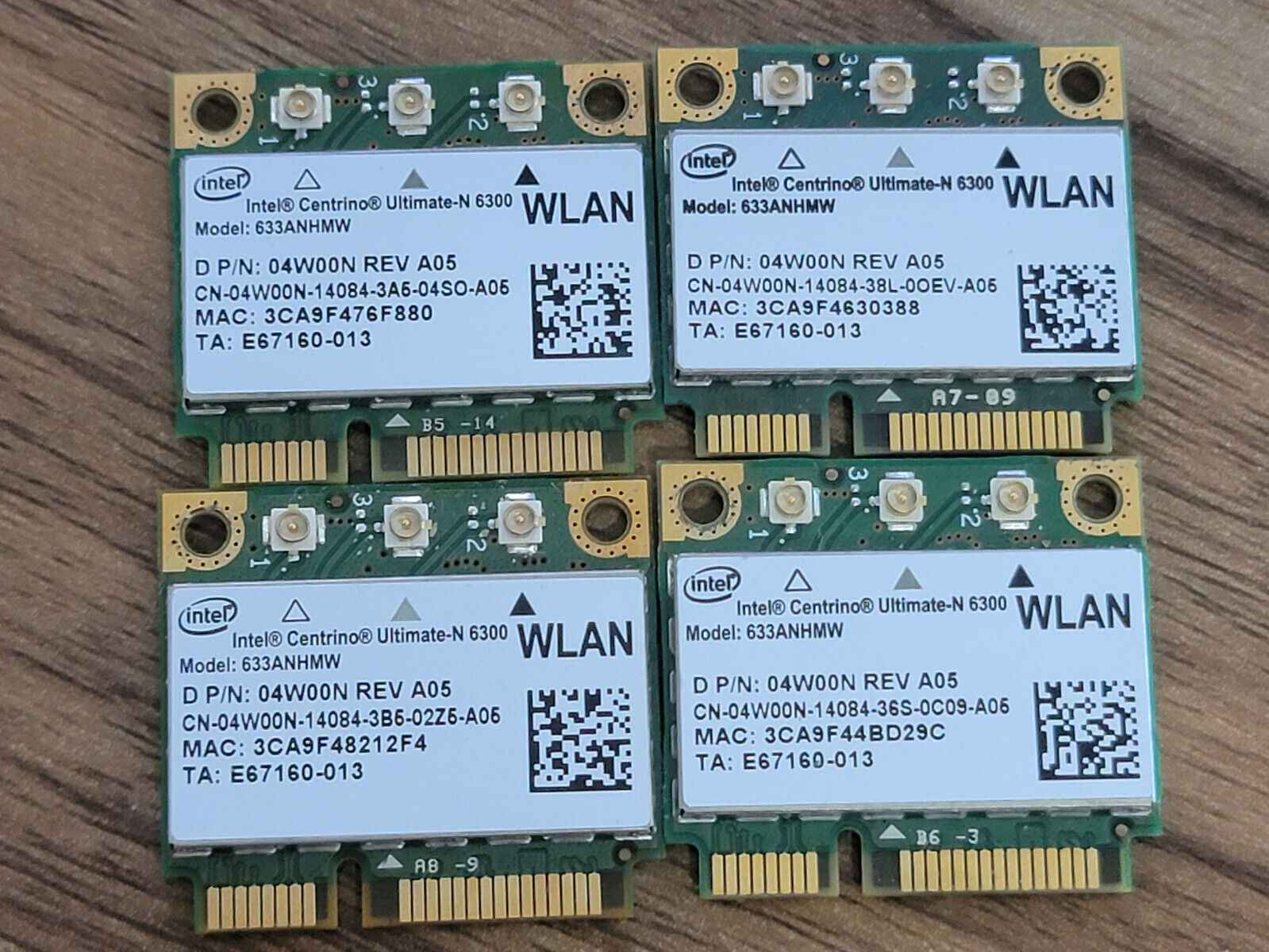 Lot of 4 Dell Precision Alienware Ultimate-N 6300 4W00N Wireless Card 633ANHMW