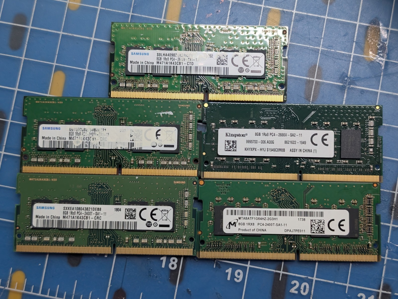 *Lot of 5* 8GB Mixed Brands  2400 2666 Mhz RAM DDR4 SODIMM Laptop Memory