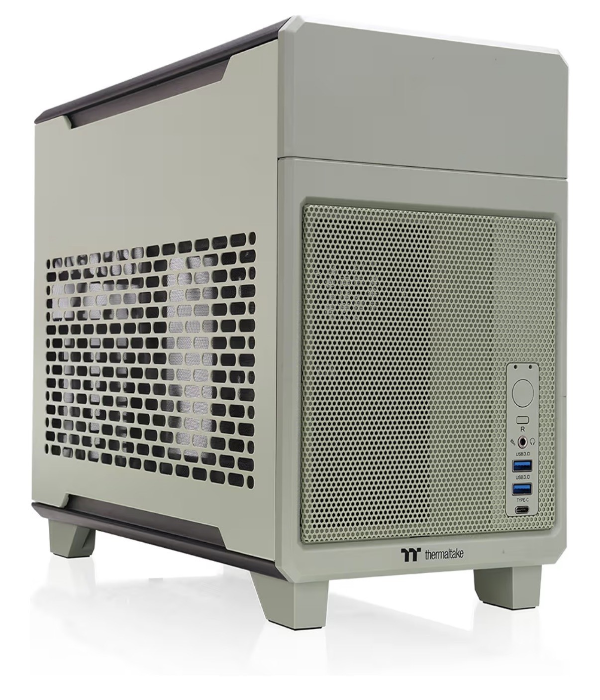 Thermaltake TR100 Matcha Green Mini-ITX SFF Case PCIe 4.0 Riser Dual Chamber SFX
