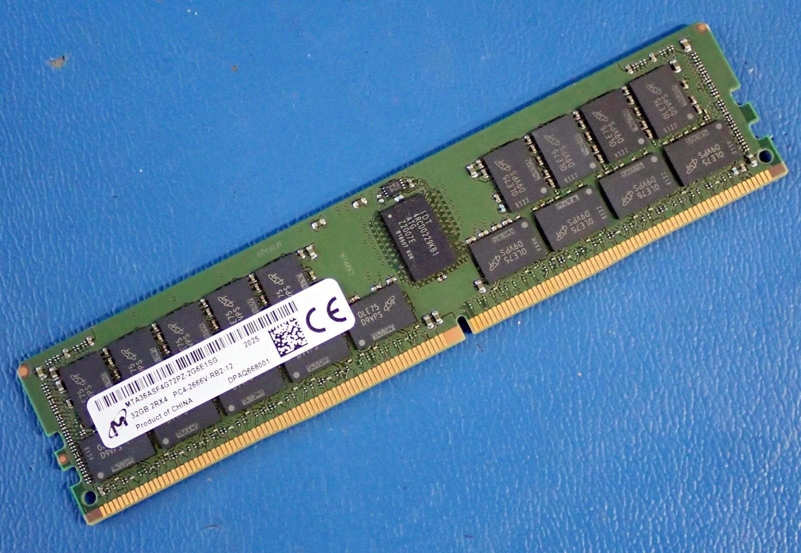 MICRON MTA36ASF4G72PZ-2G6E1 | 32GB PC4-2666V ECC RDIMM Server RAM