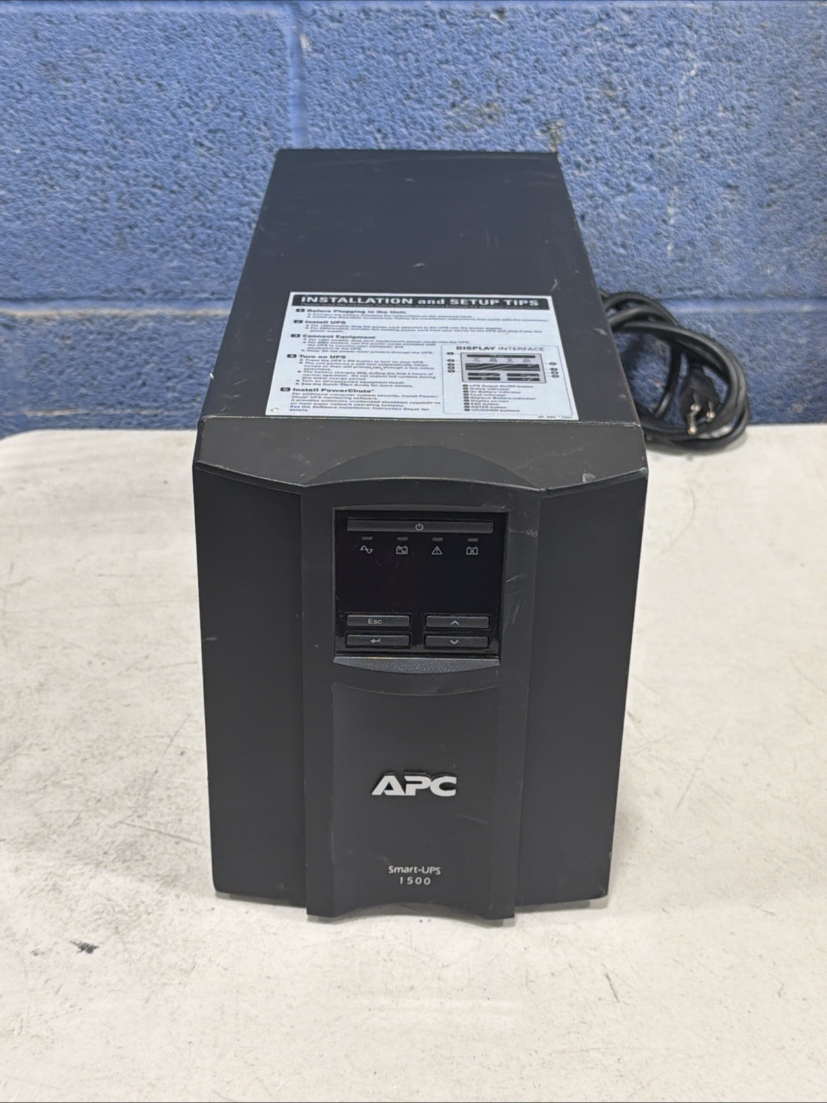APC Smart-UPS SMT1500 1500VA UPS Battery Backup - No Batteries