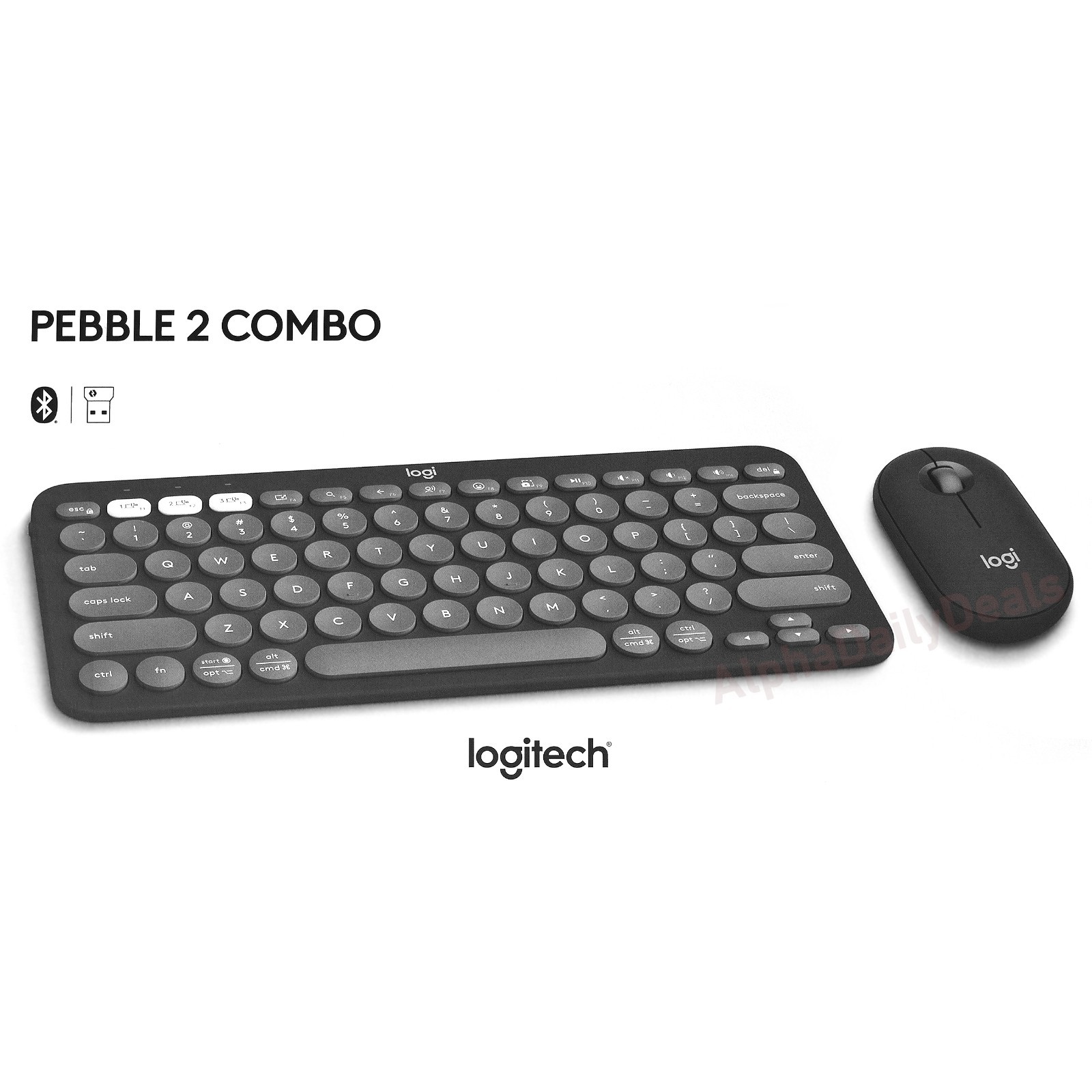 NEW Logitech Pebble 2 Combo Portable Wireless K380S Keyboard M350S Mouse