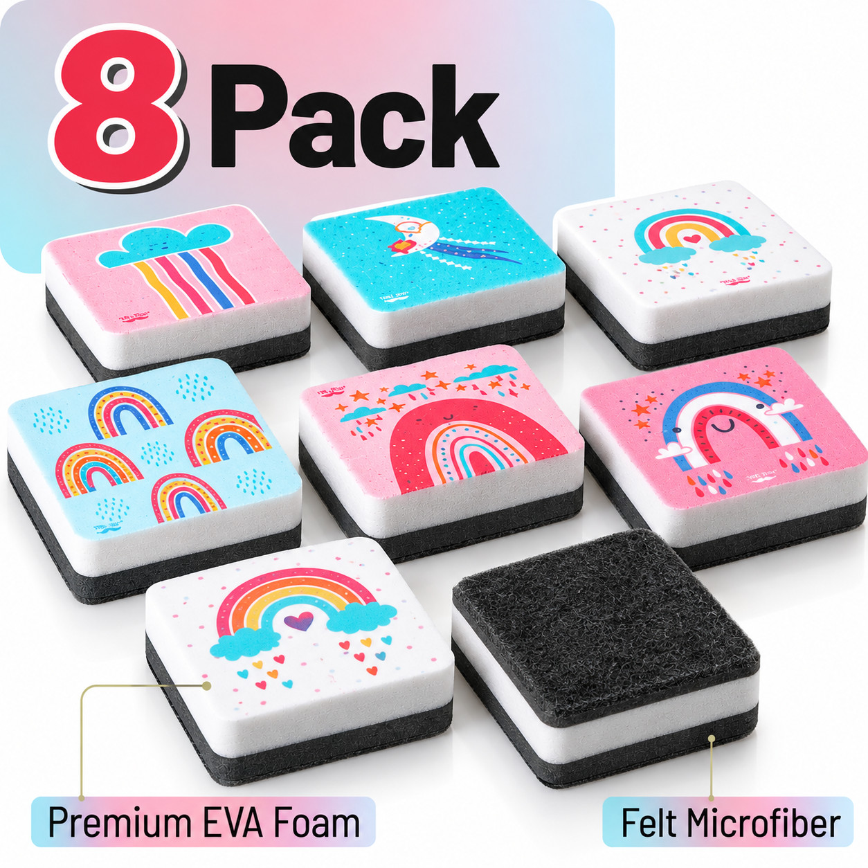 Mr. Pen- Mini Magnetic Dry Erase Erasers, 2\