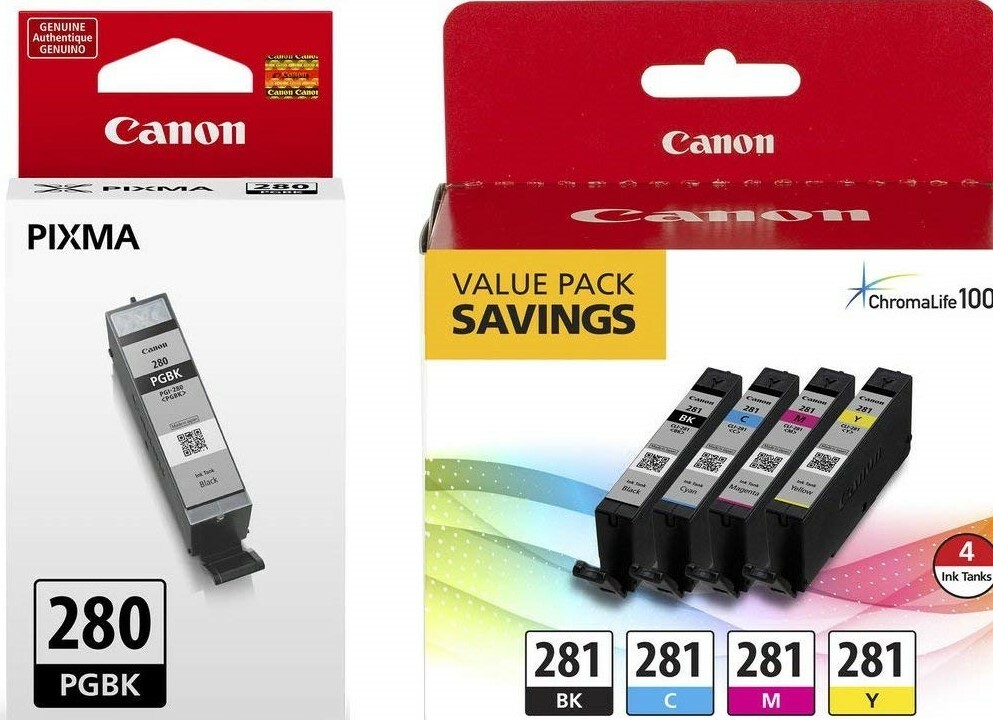 Genuine Canon PGI-280 CLI-281 Ink Cartridges-B/C/M/Y-Setup For TS8320 TR8320-OEM