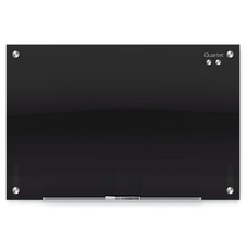 Magnetic Dry Erase Board 36 W x 24 H Glass Whiteboard Black Quartet G3624B Wall picture