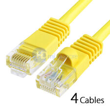 4x 150FT CAT5e Cable Ethernet Lan Network CAT5 RJ45 Patch Cord Internet Yellow picture