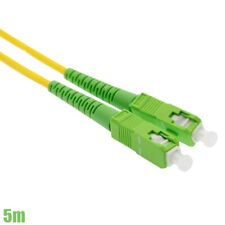 5M SC/APC to SC/APC Fiber Optic Simplex Singlemode Optical Patch Cable Yellow picture