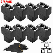 2/5/10X RJ45 Splitter Adapter 1to2 Ways Dual Female CAT5/6/7 LAN Ethernet Cable picture