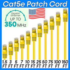 Yellow CAT5e Patch Cord RJ45 Ethernet Cat5e Cable Router LAN Internet Wire Lot picture