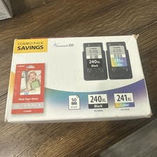Canon PG-240XL CL-241XL Genuine OEM Ink Combo Pack + 50 Photo Paper NEW picture