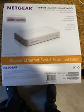 NETGEAR GS208 Network Switch 8 Port Gigabit Desktop Hub White Ethernet Splitter picture