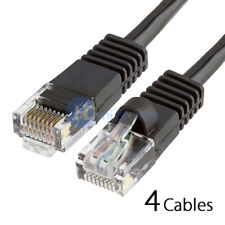 4x 150FT CAT5e Cable Ethernet Lan Network CAT5 RJ45 Patch Cord Internet Black picture