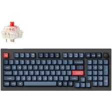 Keychron V5 Max 96% Custom Wireless RGB Mechanical Keyboard Red Switch Black VG picture