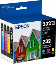 Genuine Epson 232XL 232 Ink Cartridges Combo Pack Black XL Color T232XL-BCS picture