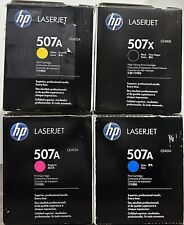 Set of 4 Genuine HP 507X 507A BCYM Toner Cartridges CE400X CE401A CE402A CE403A picture