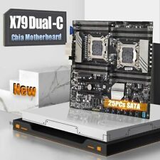 NEW X79 DUAL-C Mining Server Motherboard 8-Channels LGA2011 DDR3 RAM PCIE16X 3.0 picture