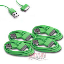 4X 10FT 30-PIN USB SYNC DATA POWER CHARGER GREEN CABLE IPHONE IPOD TOUCH IPAD picture