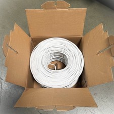 1000FT CAT5E UTP WIRE BULK ETHERNET NETWORK LAN CABLE RJ45 WHITE picture