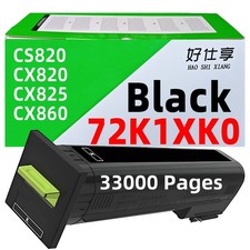 72K1XK0 Black Toner Cartridge Compatible for Lexmark CS820 CX820 CX825 CX860 picture