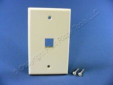New Leviton Almond 1-Gang Quickport Flush Mount 1-Port Wallplate Cover 41080-1AP picture