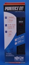 NEW Tripp Lite TLP712B 7 Outlet Surge Protector Power Strip 12ft Cord 1080J NEW picture