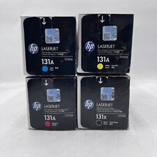 HP GENUINE 4 Pack. 3X 131A. 1x 131X. CF213A CF212A CF211A CF210X Toner/Cartridge picture