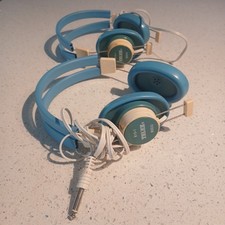 Vintage Lot of 8 Telex 610-1 Headphones Telemarketer ( Movie prop ? ) 1/4