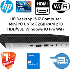 HP Desktop i5 OR I7 Computer Mini PC Up To 32GB RAM 2TB SSD Windows 10 Pro WiFi picture