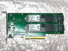 HPE SATA M.2 Dual Drive PCIe Riser Card 759238-001 759505-001 with 2x 120GB SSD picture