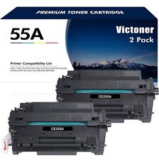 （new inbox）CE255A 55A Black Toner Cartridge 2 Pack Replacement picture