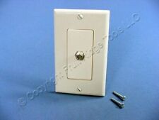 Leviton Lt Almond Decora Coaxial Cable CATV Wallplate Cover Video Jack 40681-T picture
