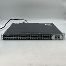 Cisco WS-C3750X-48PF-S 48 Port PoE Gigabit Switch w/ C3KX-NM-10G & 1100WAC picture