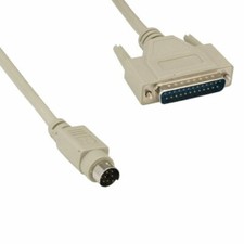 Kentek 6' Mini DIN 8Pin Male to DB25 Male Serial RS232 for Mac to PC Modem Cable picture