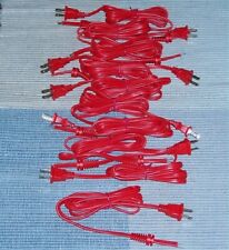 10 pcs RED power AC line cord electrical appliance wire 2 conductor 18 AWG New picture